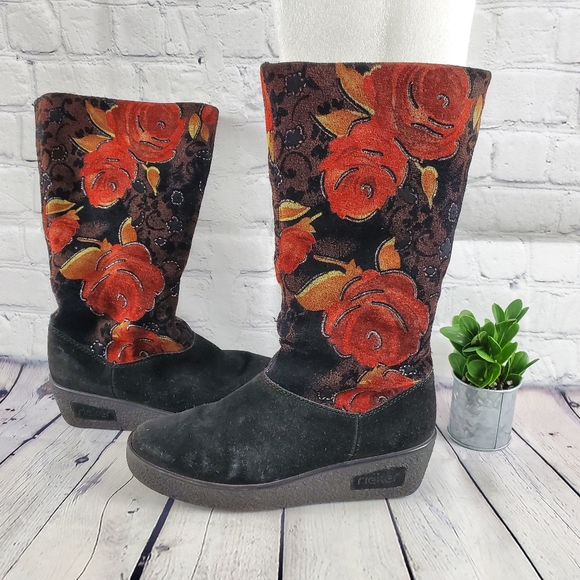 rieker floral boots